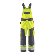Blaklader Hi-Vis Bib Trousers 2660 - Hi-Vis Yellow/Mid Grey