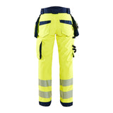 Blaklader Softshell Hi-Vis Trousers Women 7118 #colour_hi-vis-yellow-navy-blue