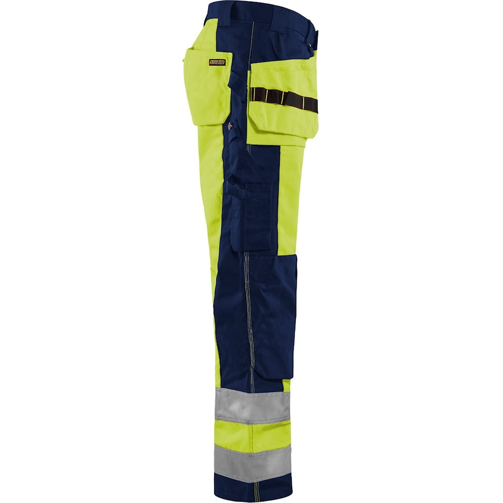 Blaklader Hi-Vis Trousers 1533 - Hi-Vis Yellow/Navy Blue