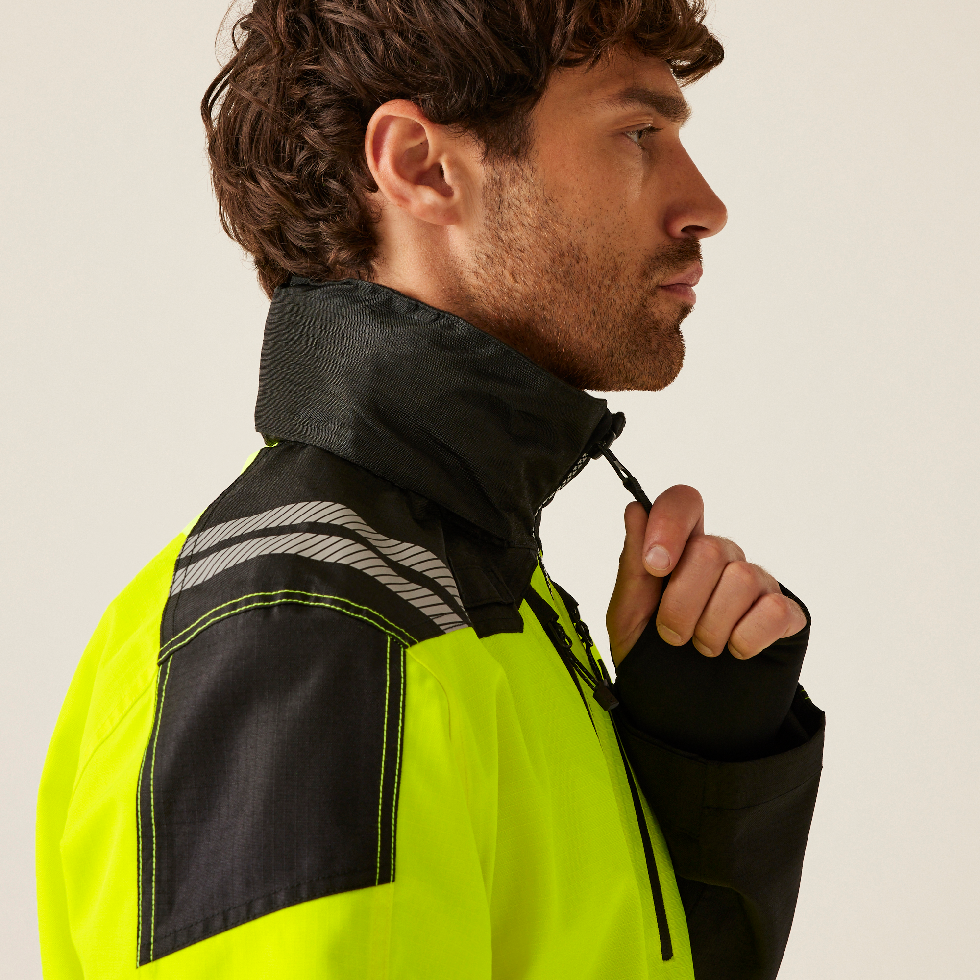 Regatta Professional Mens Hi-VIS X-PRO Waterproof Shell Jacket - Class 2