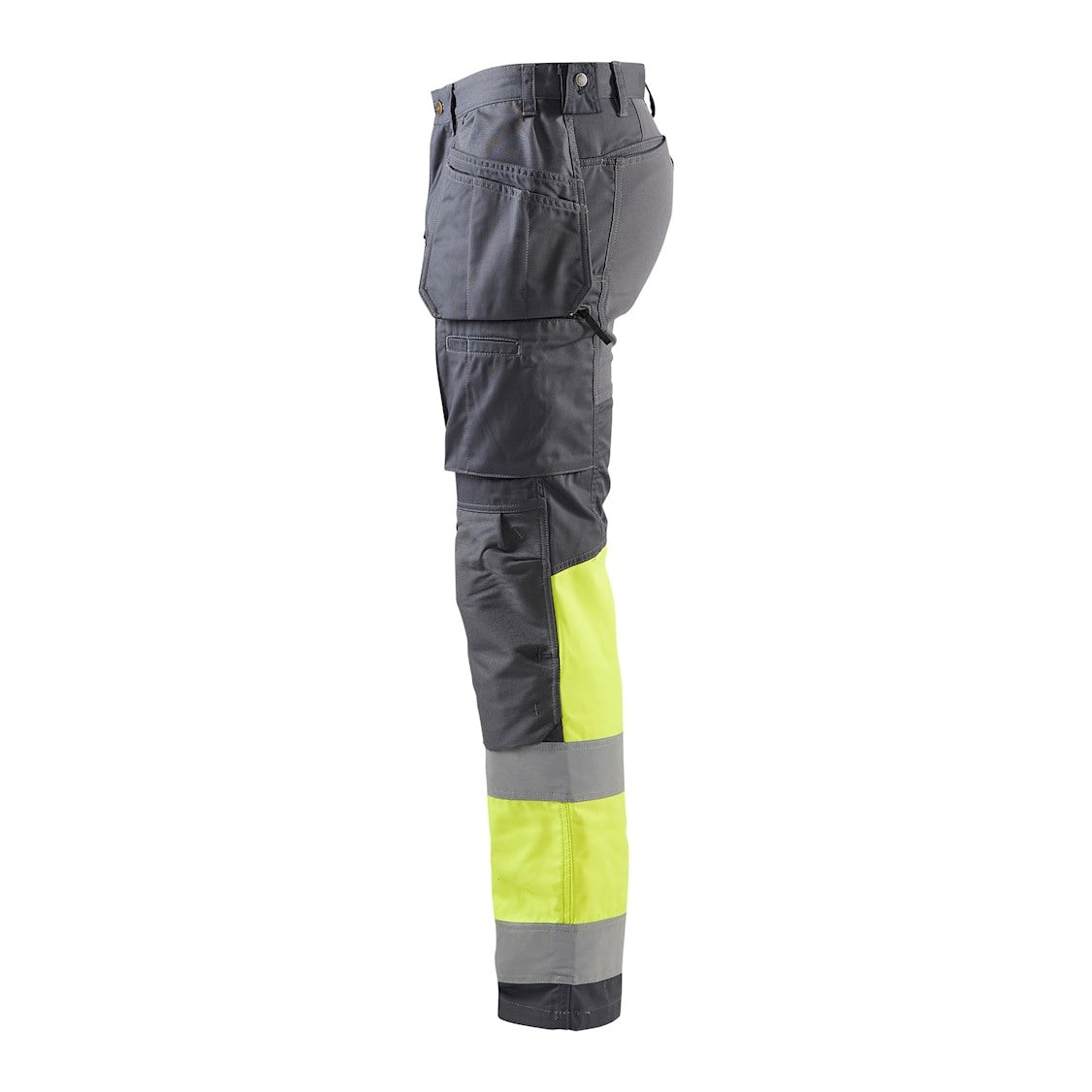 Blaklader Hi-Vis Trousers with Stretch 1558 - Mid Grey/Hi-Vis Yellow