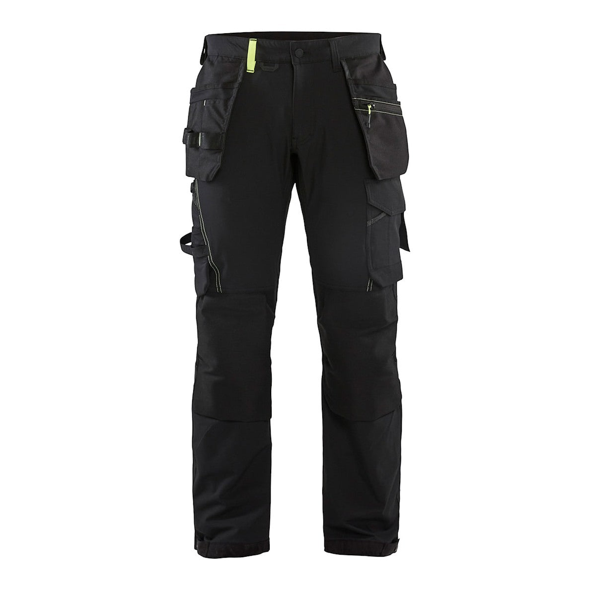 Blaklader Craftsman Trousers 4-Way Stretch 1522 - Black/Hi-Vis Yellow