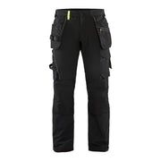 Blaklader Craftsman Trousers 4-Way Stretch 1522 - Black/Hi-Vis Yellow
