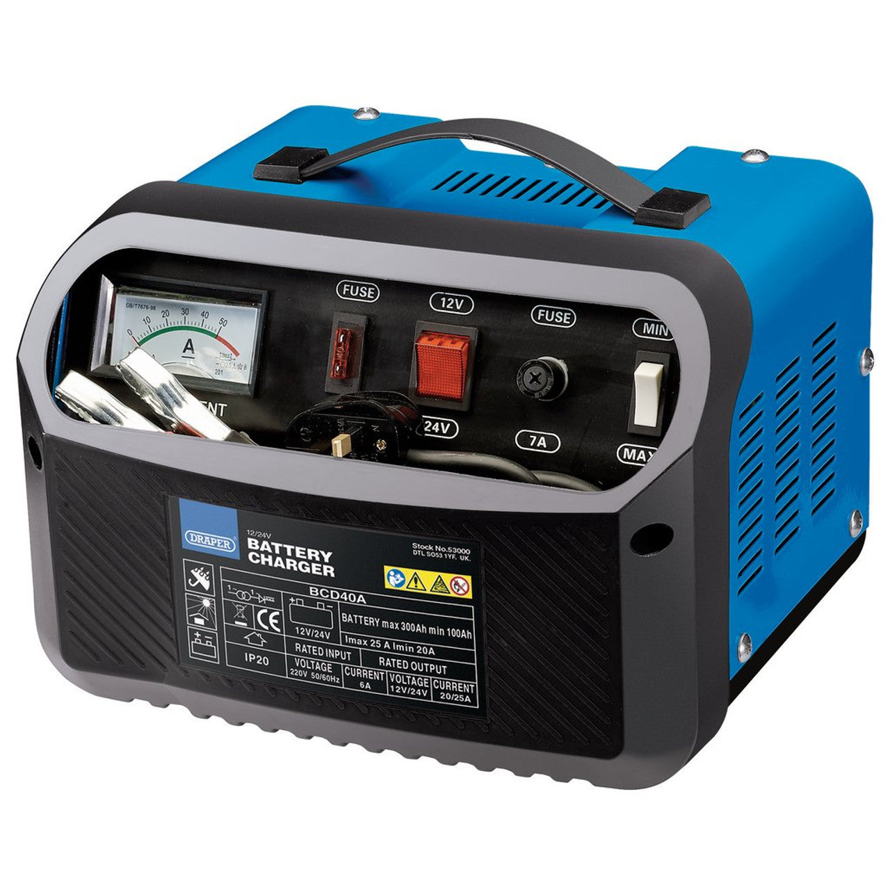 Draper Tools 12/24V 20-25A Battery Charger