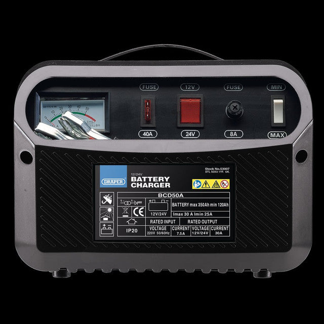 Draper Tools 12/24V 120-350A Battery Charger