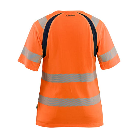 Blaklader T-Shirt Hi-Vis Women 3503 #colour_orange-navy-blue