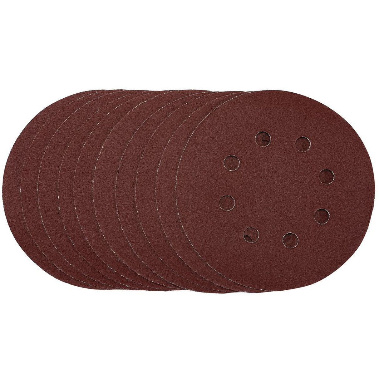 Draper Tools Punched Sanding Discs, 125mm, Hook & Loop, 240 Grit, (Pack Of 10)
