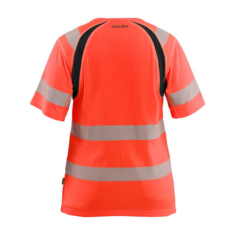Blaklader T-Shirt Hi-Vis Women 3503 #colour_red-hi-vis-black