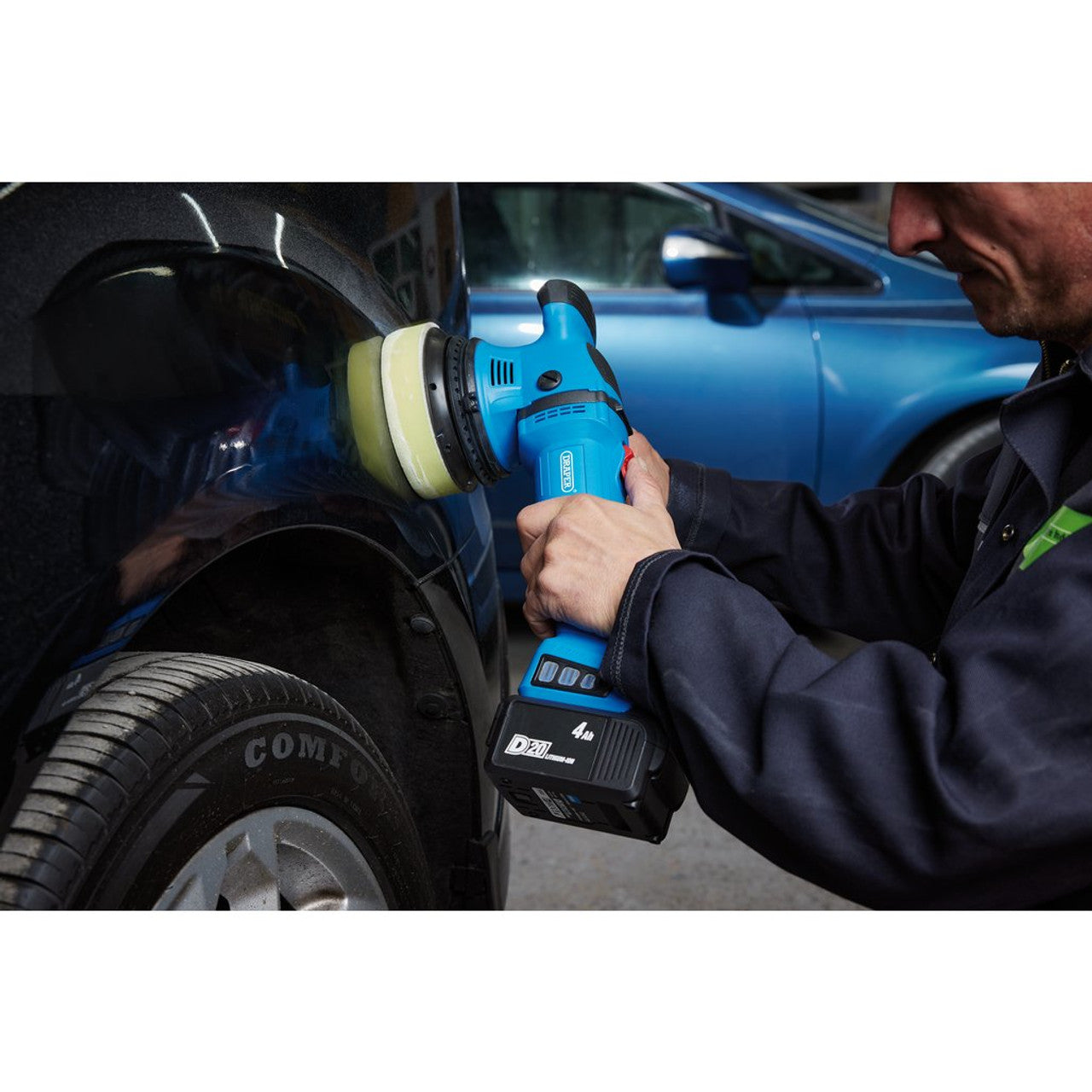 Draper Tools D20 20V Brushless Random Orbit Polisher, 125mm (Sold Bare)