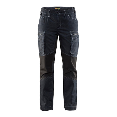 Blaklader Women's Service Trousers Stretch 71591142 #colour_navy-blue-black