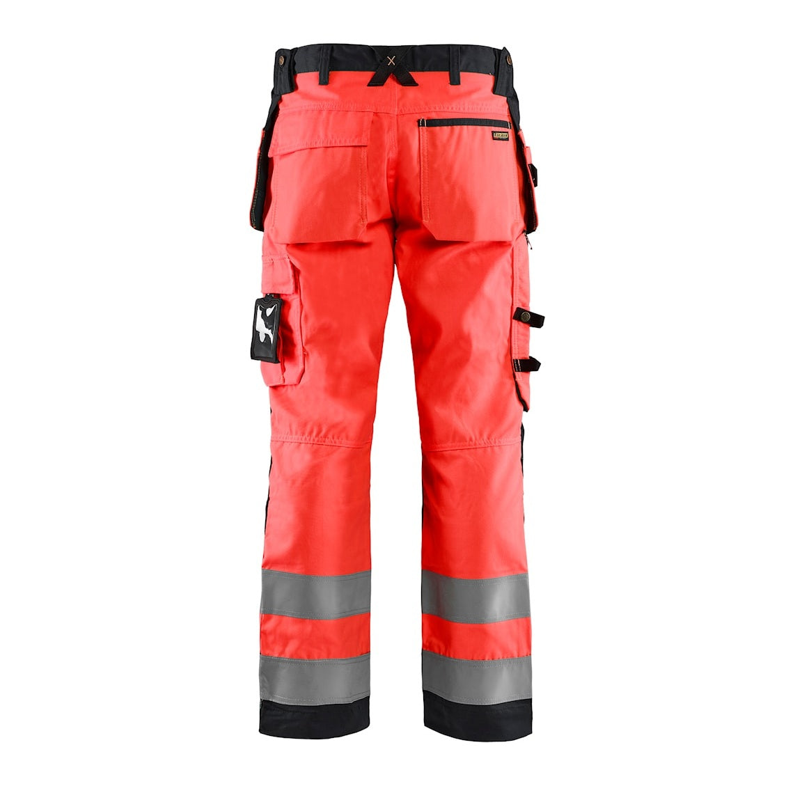 Blaklader Hi-Vis Craftsman Trousers 1568 - Red Hi-Vis/Black