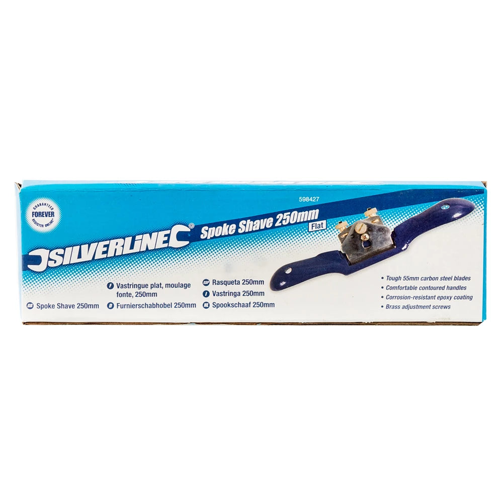 Silverline Spoke Shave 250mm - Flat
