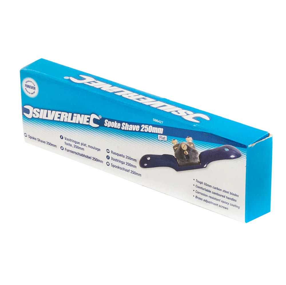 Silverline Spoke Shave 250mm - Flat