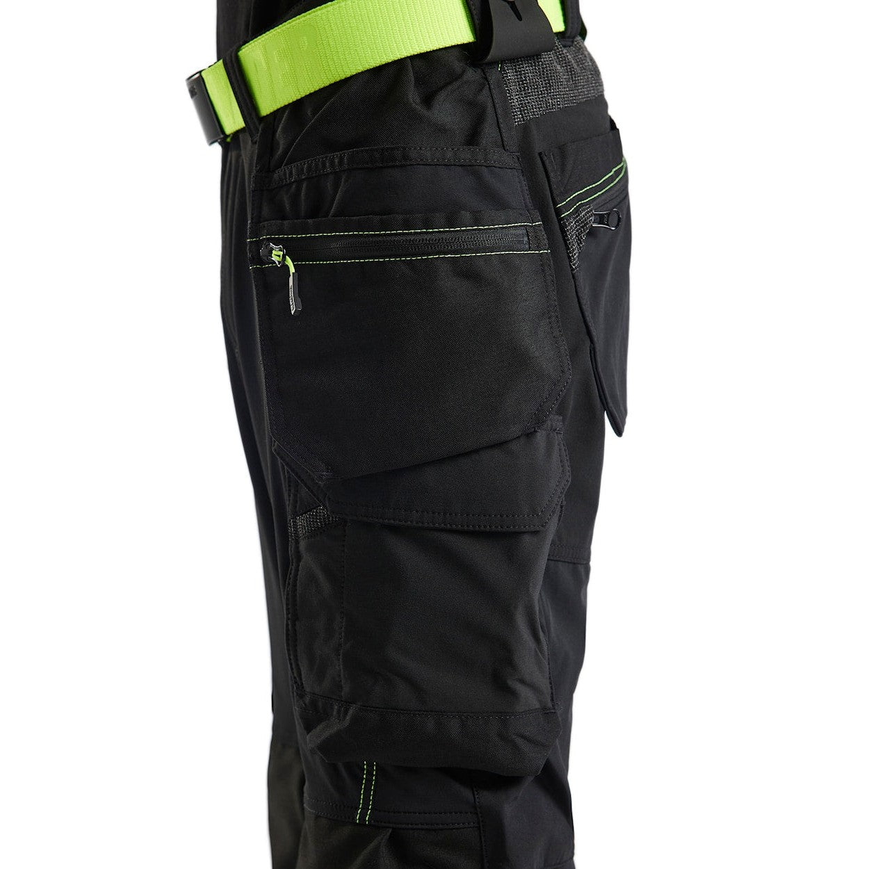 Blaklader Craftsman Trousers 4-Way Stretch 1522 - Black/Hi-Vis Yellow