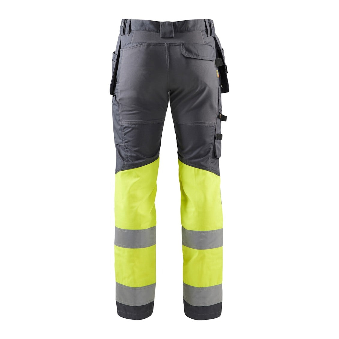 Blaklader Hi-Vis Trousers with Stretch 1558 - Mid Grey/Hi-Vis Yellow