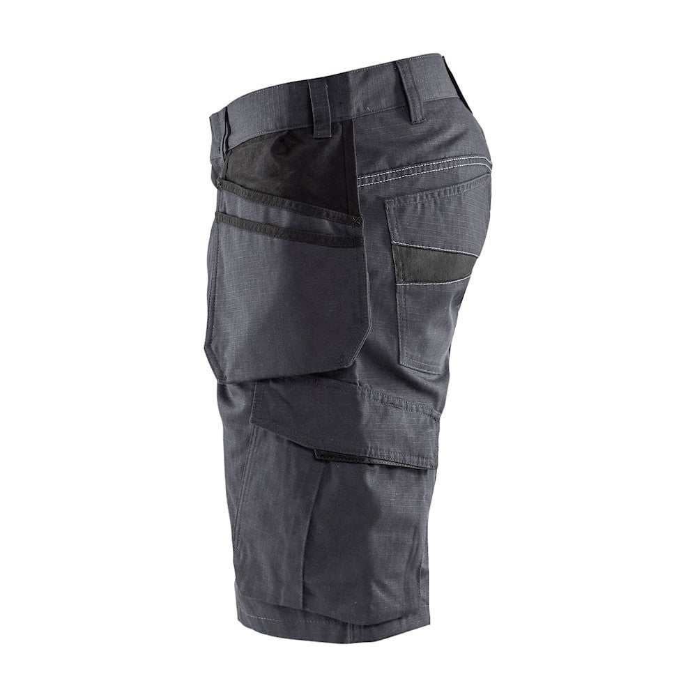 Blaklader Service Shorts with Nailpockets 1494 #colour_mid-grey-black