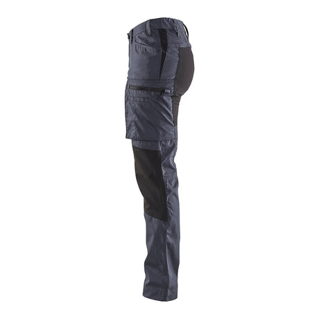 Blaklader Women's Service Trousers Stretch 71591845 #colour_grey-black