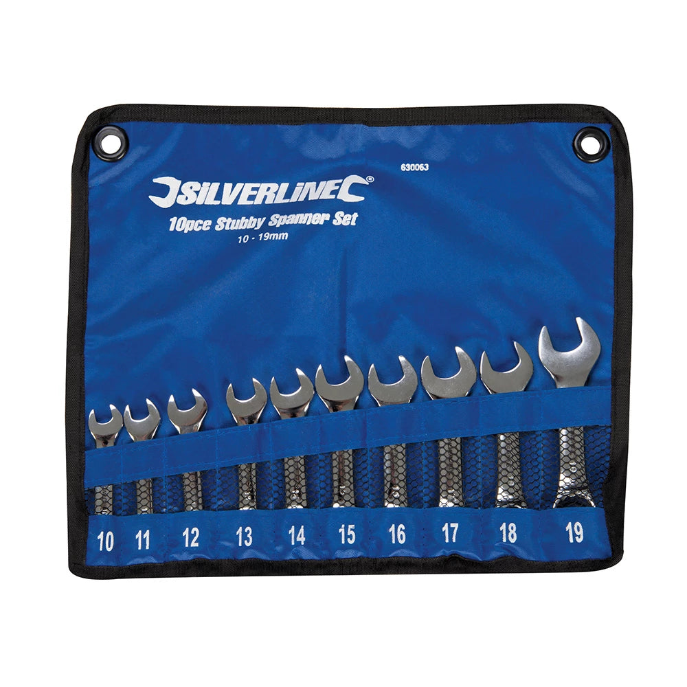 Silverline Stubby Spanner Set 10Pce
