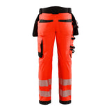 Blaklader Softshell Hi-Vis Trousers 1820 #colour_red-hi-vis-black