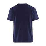 Blaklader T-Shirt 3379 #colour_navy-blue-hi-vis-yellow