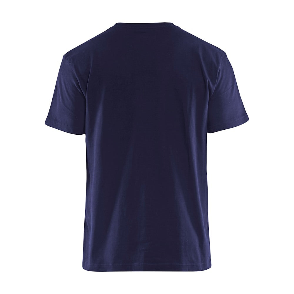 Blaklader T-Shirt 3379 #colour_navy-blue-hi-vis-yellow