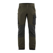 Blaklader 4-Way-Stretch Service Trousers 1422 - Dark Olive Green/Black