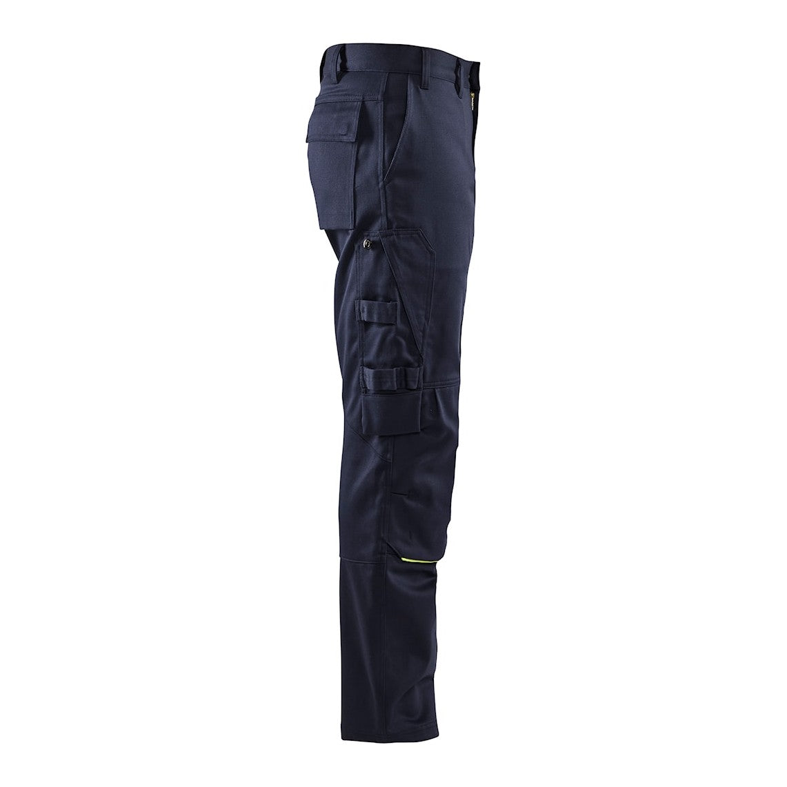 Blaklader Welding Trousers 1701 #colour_navy-blue-hi-vis-yellow