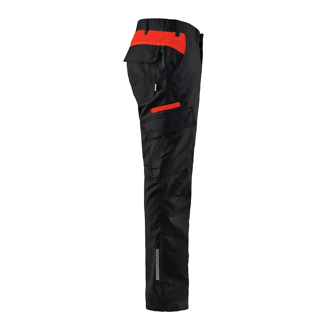 Blaklader Industry Trousers Stretch 1444 - Black/Red #colour_black-red