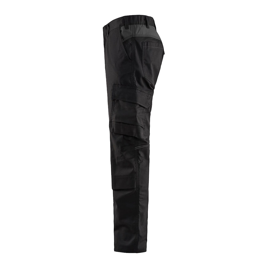 Blaklader Industry Trousers Stretch with Knee Pad Pockets 1448 - Black/Dark grey #colour_black-dark-grey