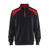 Blaklader Half-Zip 2-Tone Sweatshirt 3353 - Black/Red
