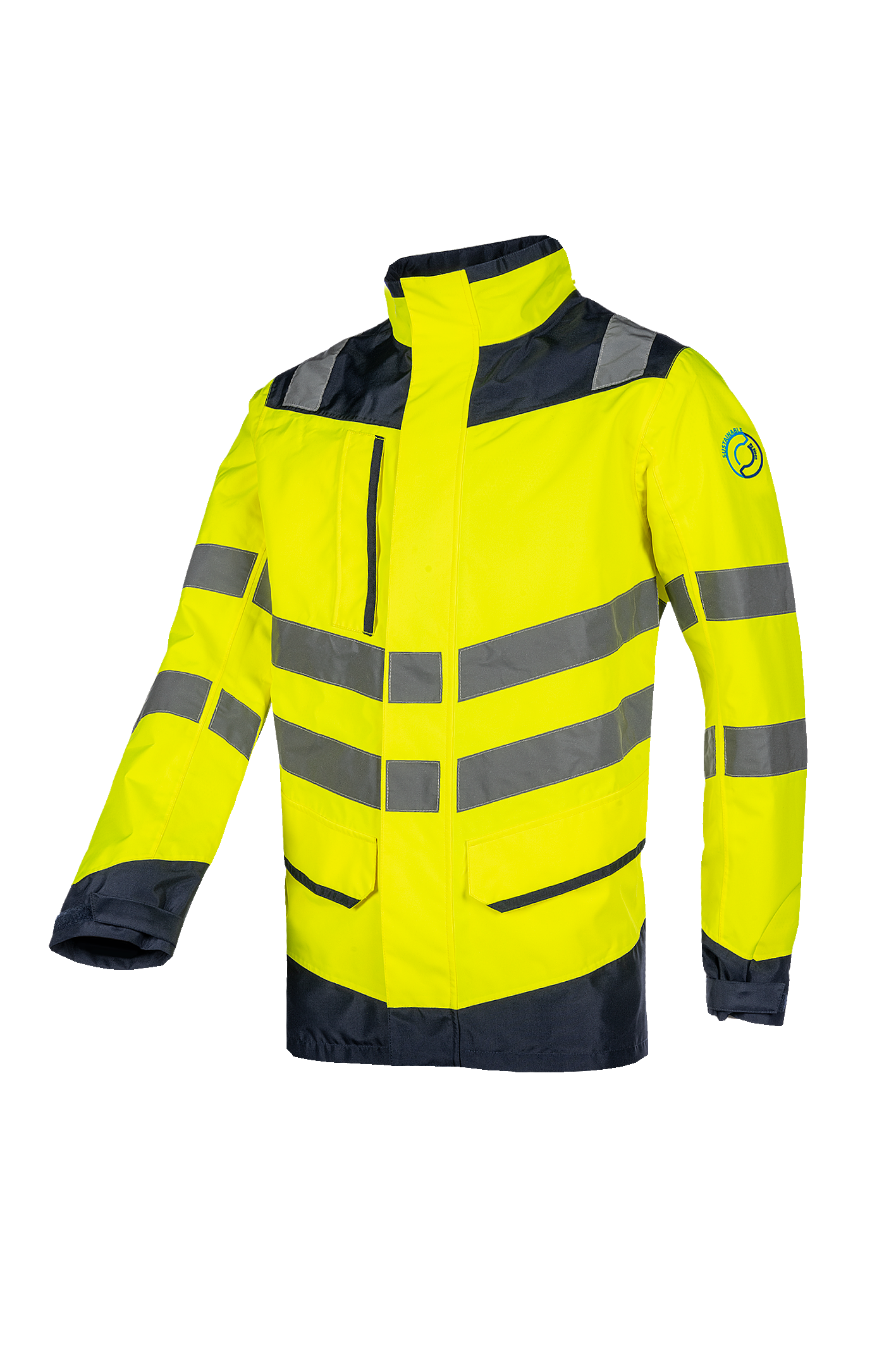 Sioen Birkum Hi-Vis Eco Rain Jacket