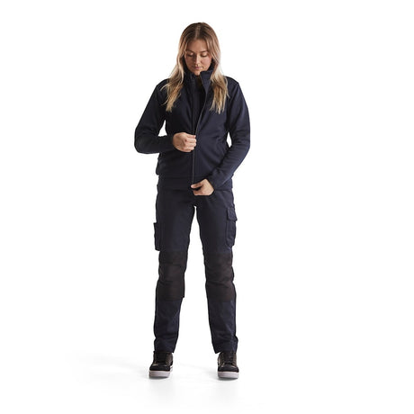 Blaklader Women's Sweatshirt with Full Zip 3394 #colour_dark-navy-black