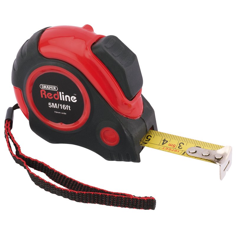 Draper Tools Redline® Measuring Tape, 5m/16ft x 19mm