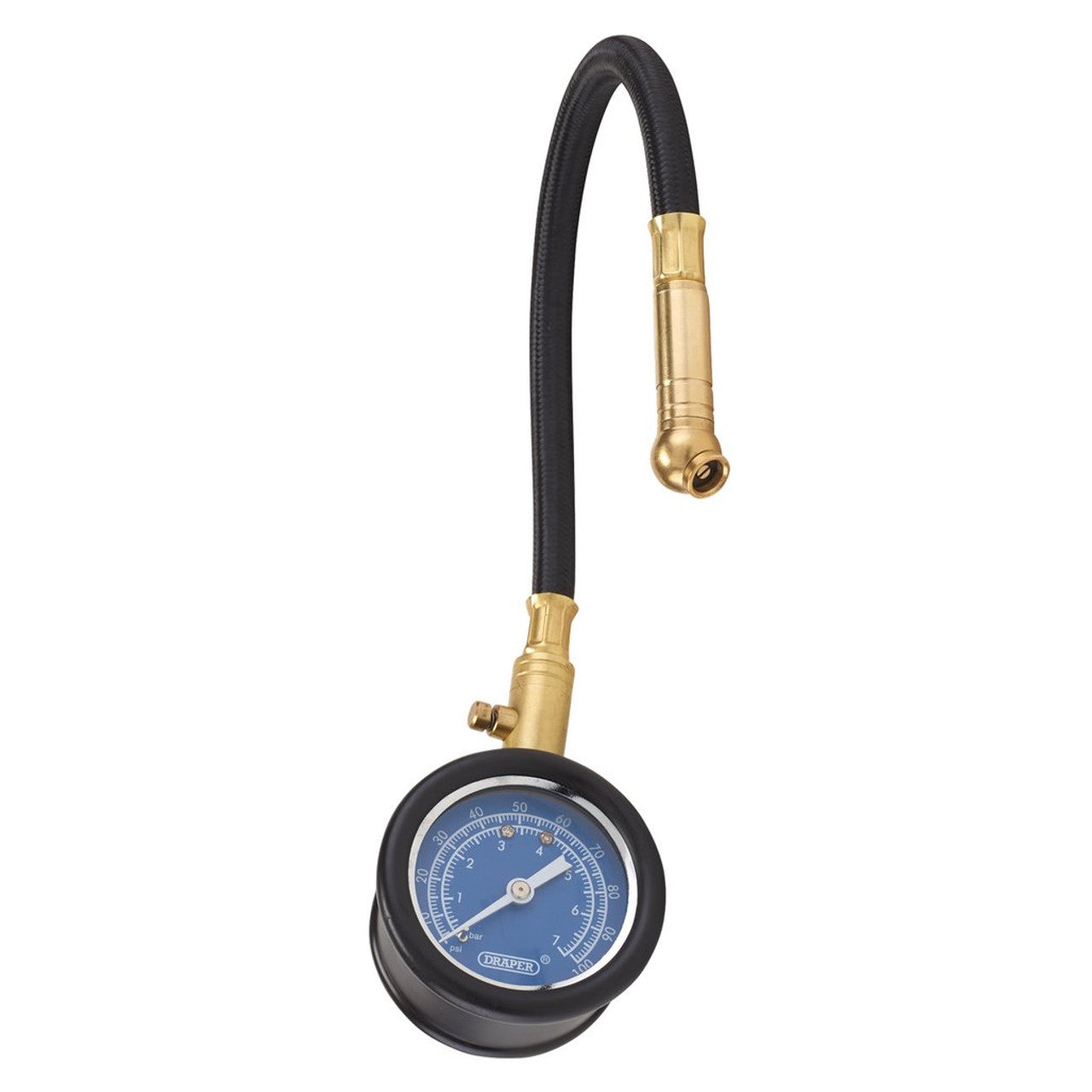Draper Tyre Pressure Gauge with Flexible Hose