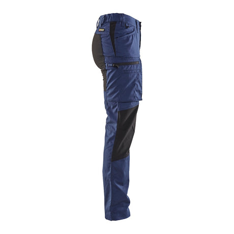 Blaklader Women's Service Trousers Stretch 71591845 #colour_navy-blue-black