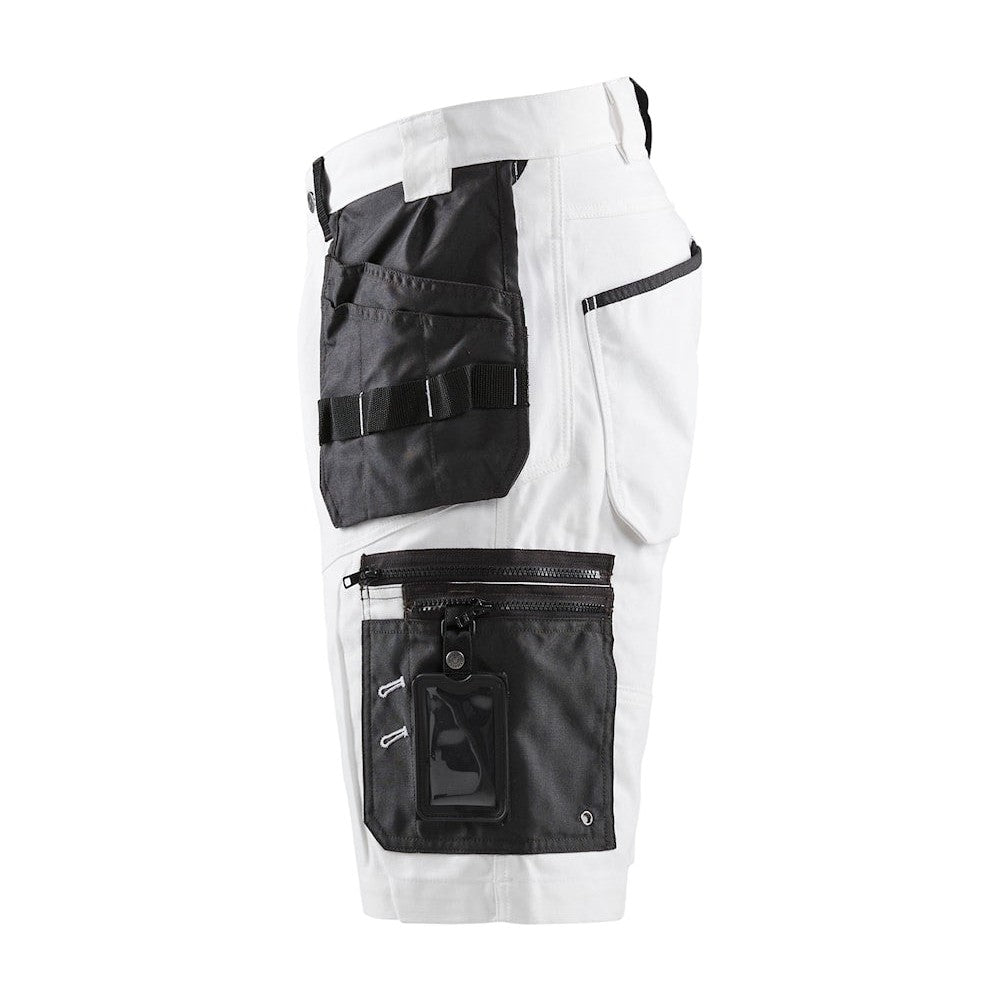 Blaklader X1500 Painters Shorts 1512 #colour_white-dark-grey