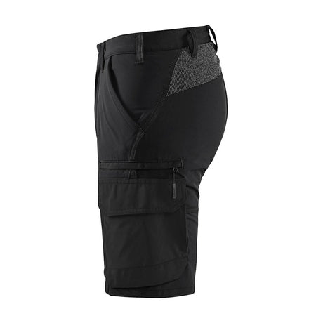 Blaklader Service Shorts 4-Way Stretch 1423 #colour_black-dark-grey