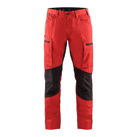 Blaklader Service Trousers with Stretch 14591845 #colour_red-black