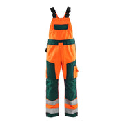 Blaklader Hi-Vis Bib Trousers 2660 - Orange/Green