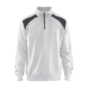 Blaklader Half-Zip 2-Tone Sweatshirt 3353 - White/Dark Grey