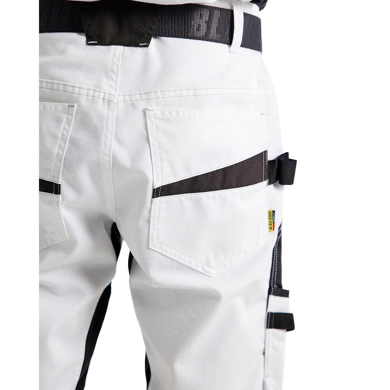 Blaklader Painter's Shorts with Stretch 1094 #colour_white-dark-grey