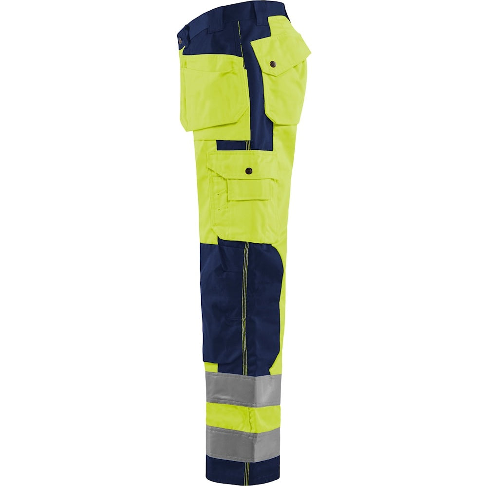 Blaklader Hi-Vis Trousers 1533 - Hi-Vis Yellow/Navy Blue
