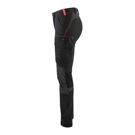 Blaklader Ladies 4-Way Stretch Service Trousers 7122 #colour_black-red