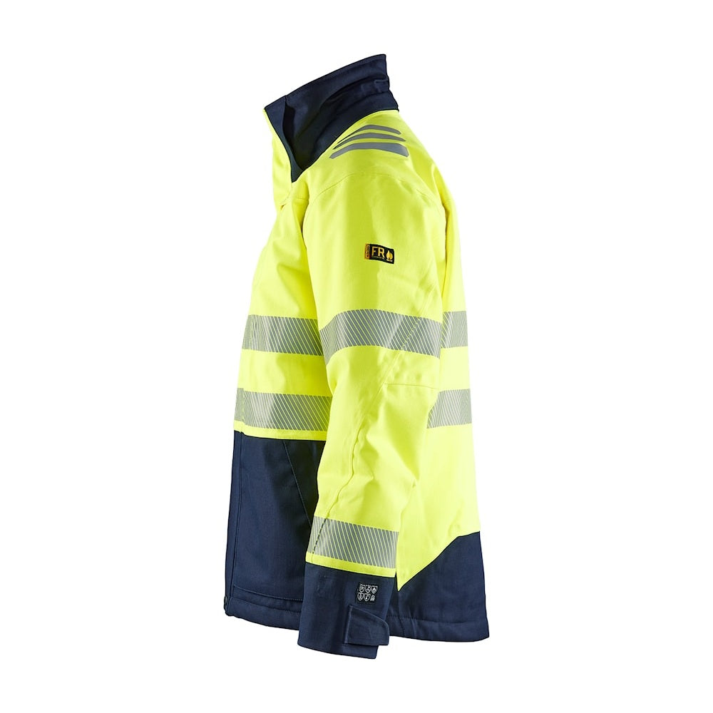Blaklader Multinorm Winter Jacket 4517 #colour_hi-vis-yellow-navy-blue