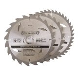 Silverline TCT Circular Saw Blades 20, 24, 40T 3Pk