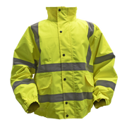 Sealey Hi-Vis Yellow Jacket with Quilted Lining & Elasticated Waist - X-Large