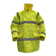 Sealey Hi-Vis Yellow Motorway Jacket with Quilted Lining - Large