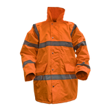 Sealey Hi-Vis Orange Motorway Jacket with Quilted Lining - X-Large