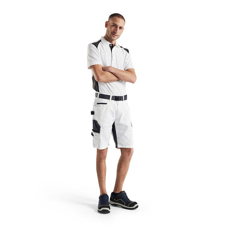 Blaklader Polo Shirt 3324 #colour_white-dark-grey