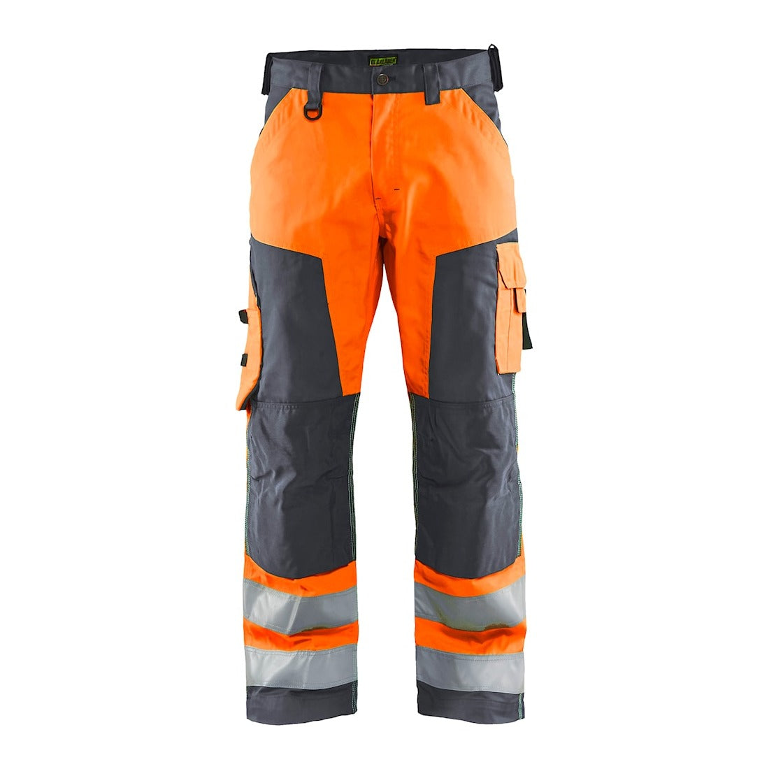 Blaklader Hi-Vis Trousers without Nail Pockets 1566 - Hi-Vis Orange/Mid Grey